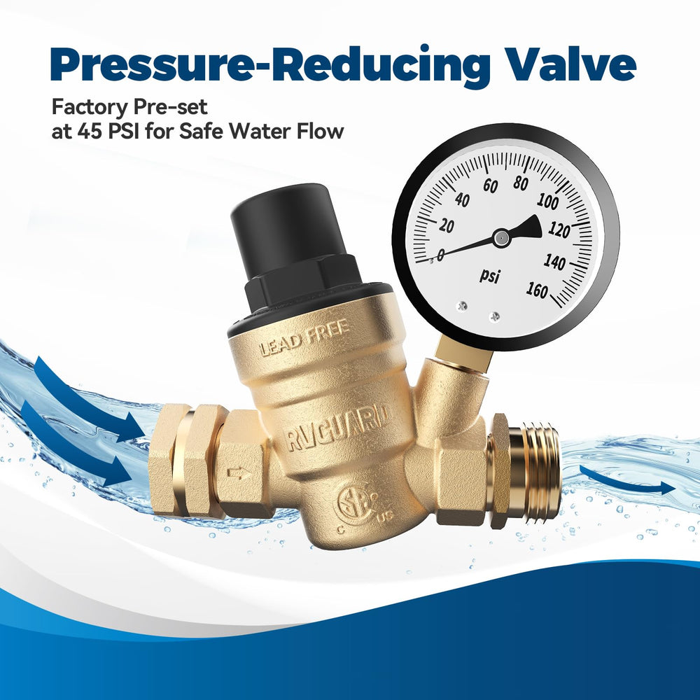 RVGUARD gauge display highlighting pressure reading on the regulator.