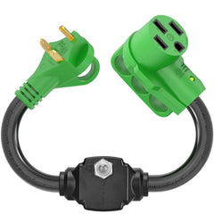 RVGUARD overload protector 30A to 50A adapter cord ready for campground use