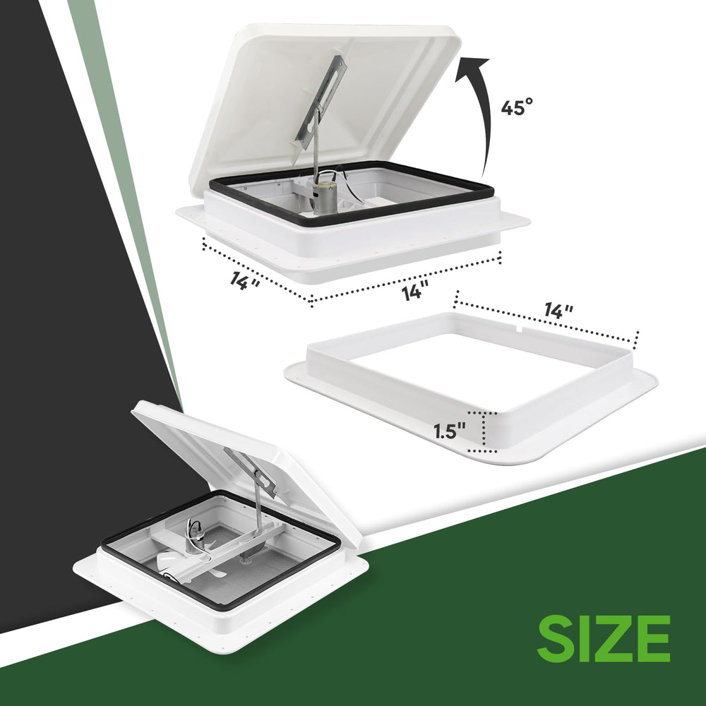 UV-resistant plastic keeps RVGUARD vent durable against sun exposure