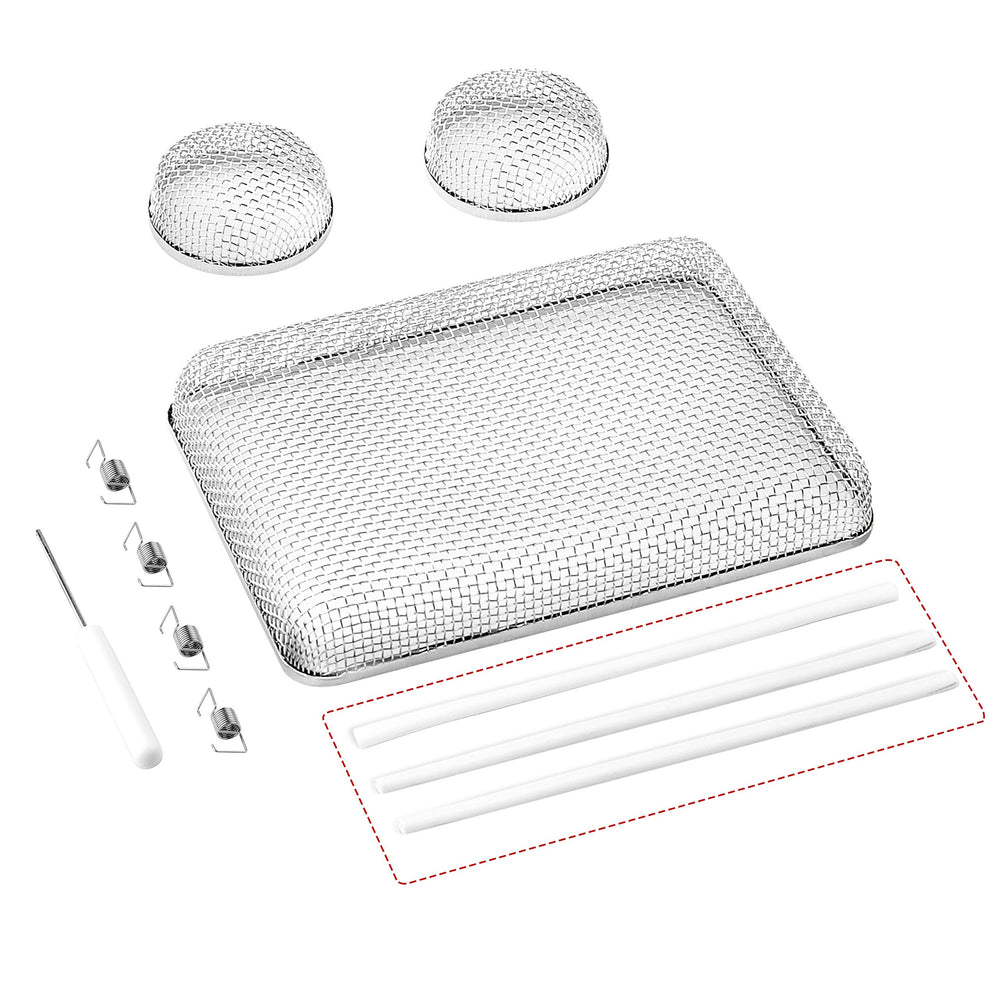 RVGUARD furnace-fitting screen with 2.8x1.3 inch mesh improves airflow and blocks insects.