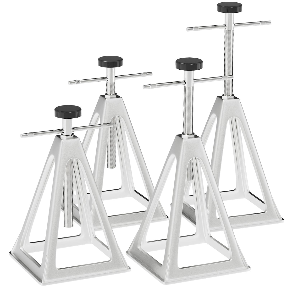 RVGUARD RV Stack Jacks 4-Pack shown with rubber pads for stable leveling