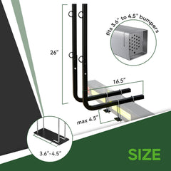 Two adjustable straps secure the tote to improve on-road stability