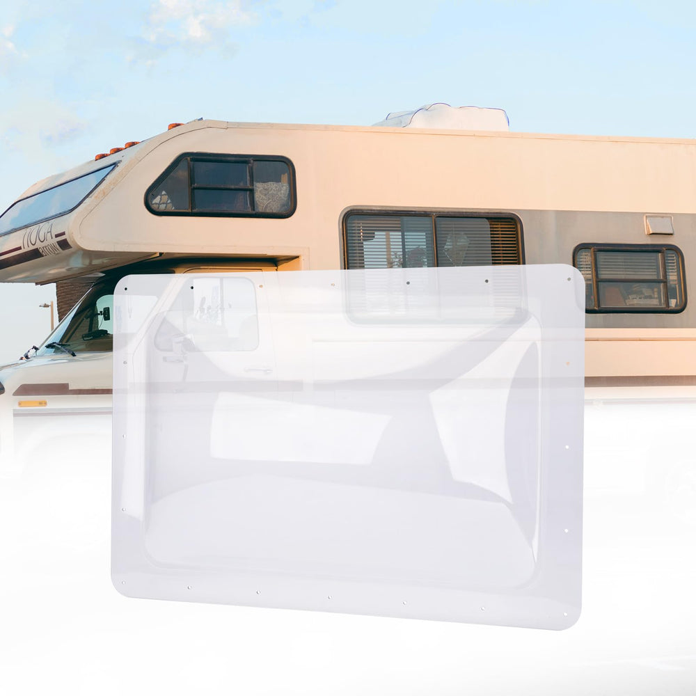 RVGUARD skylight 18x26 outer-dimension enabling universal fit for RV roofs.