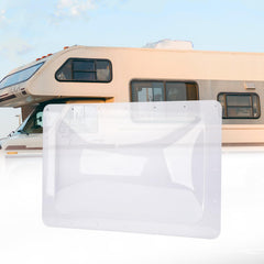 RVGUARD skylight 18x26 outer-dimension enabling universal fit for RV roofs.