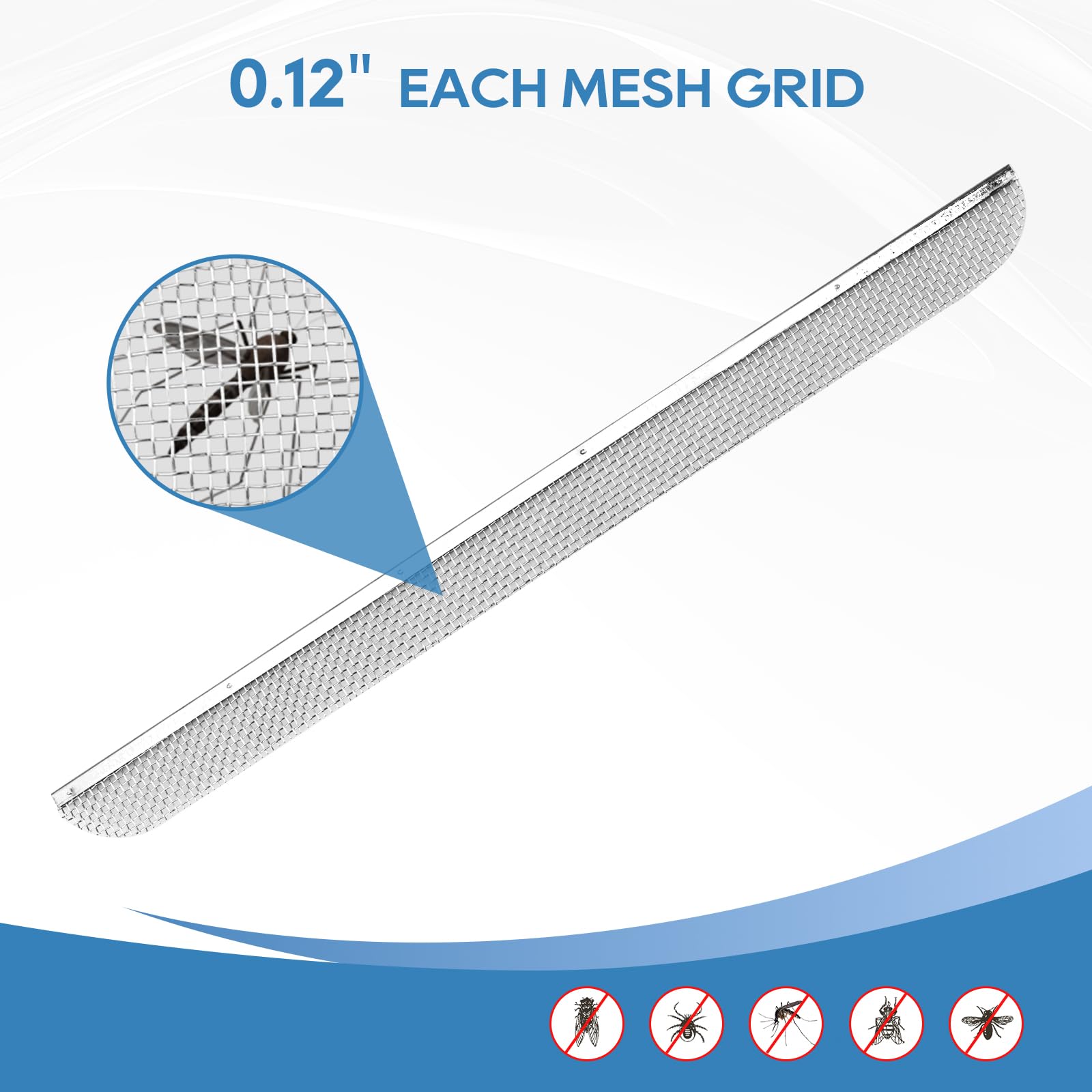 RVGUARD stainless steel mesh protects RV fridge vents from insects