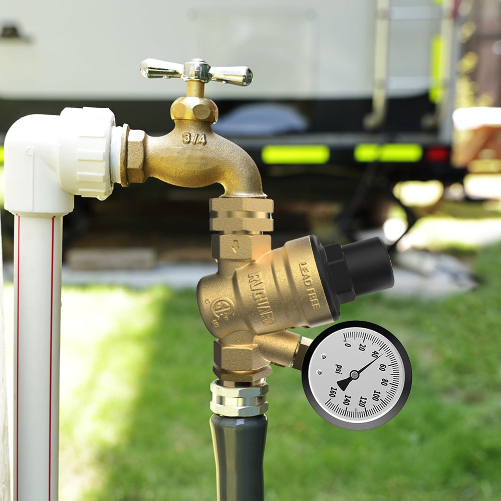 RVGUARD visible pressure gauge for quick reference during hookups.
