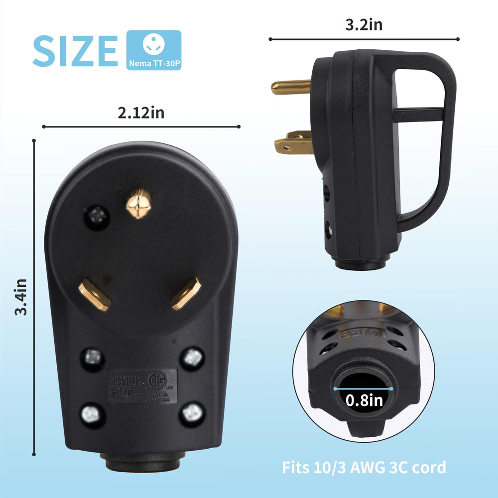 Rvhouse RV plug with broad compatibility for travel trailers and motorhomes