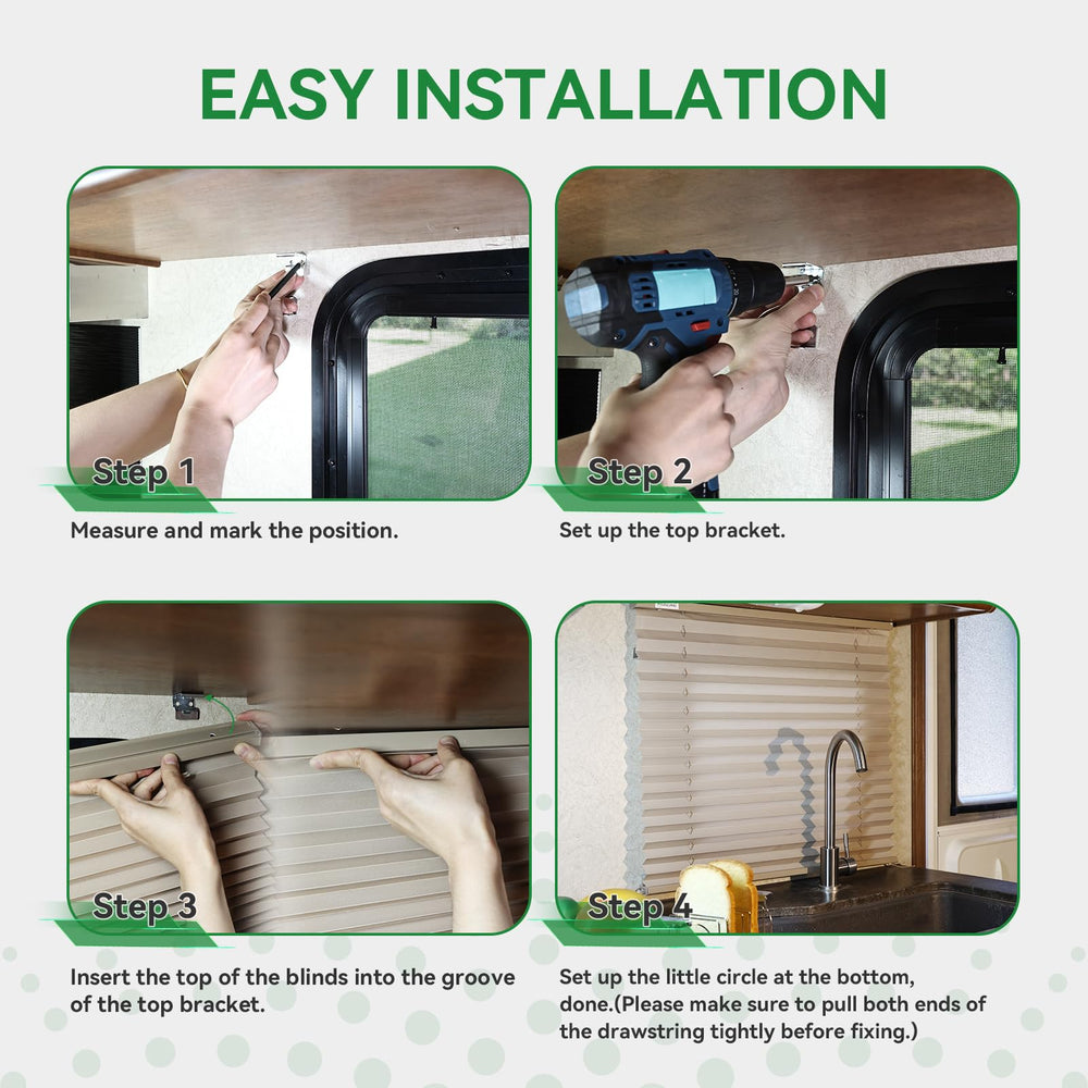 RVINGPRO color cappuccino blinds add warm camper style