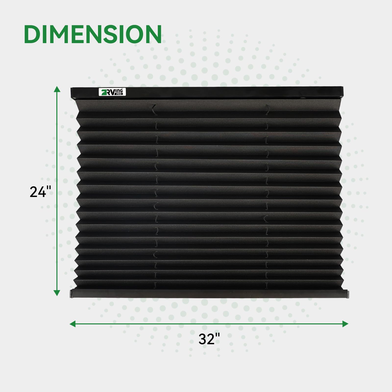 RVINGPRO RV blinds grey side view; reduces glare and improves comfort.