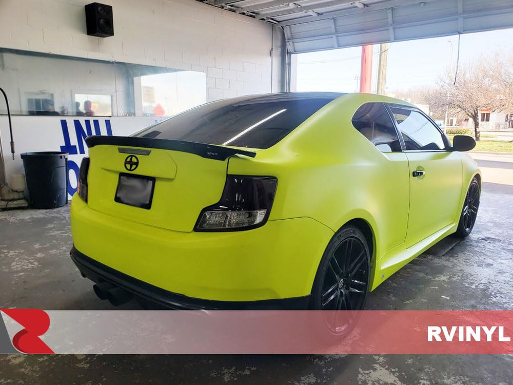 Applications on vehicles, signs, or boats with neon yellow wrap