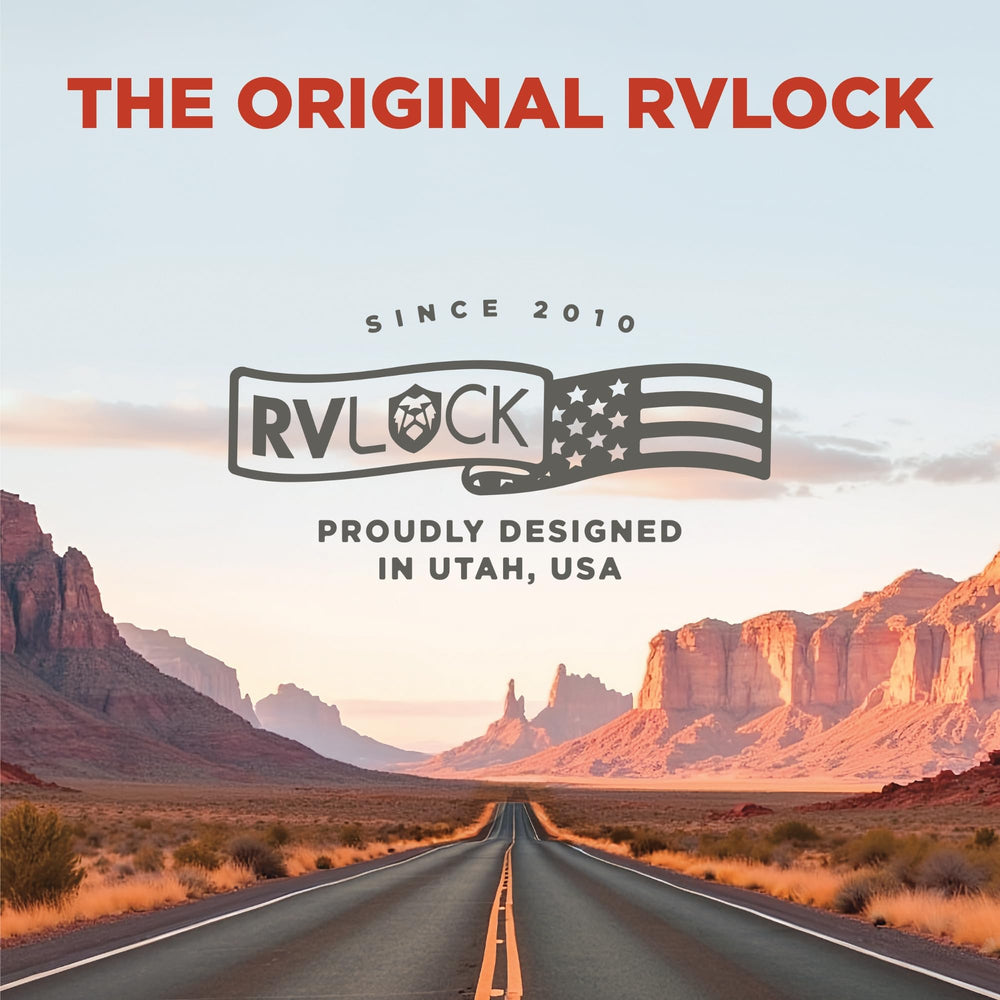 RVLock Charter fits openings 4.5 x 3.5 inches on RV doors