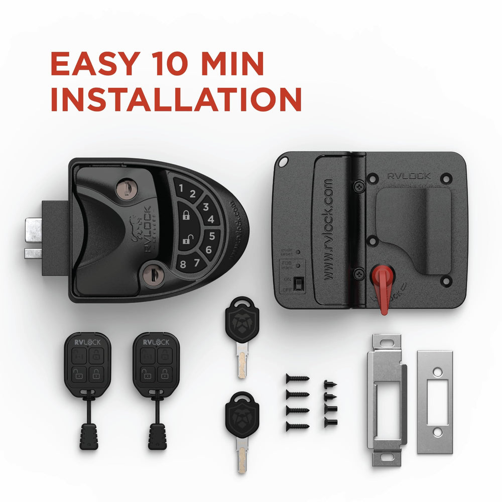 RVLock V4 includes remotes, spare keys, and US-based support