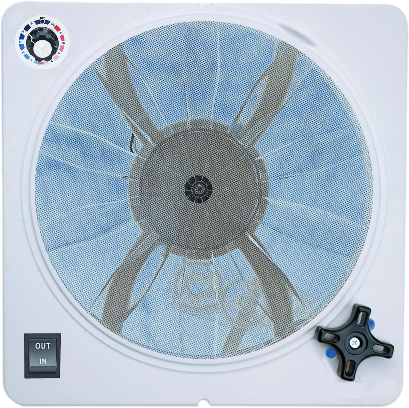 RVLOVENT O-N-L-Y motor upgrade viewed from inside for simple, no-roof-access installation