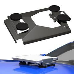 RVMARINEPAT Starlink Mini Mount on a metal roof for secure, wind-ready internet access.