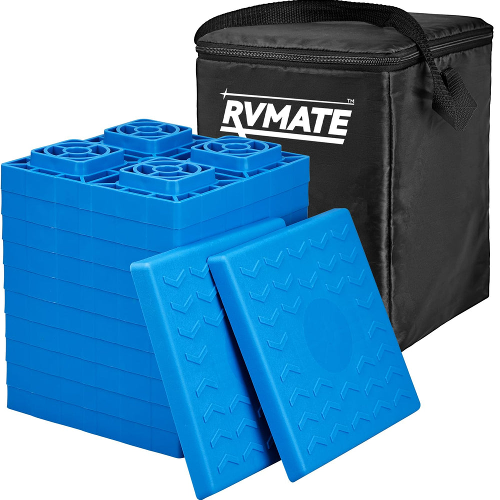 RVMATE 12-pack RV leveling blocks set for stable parking