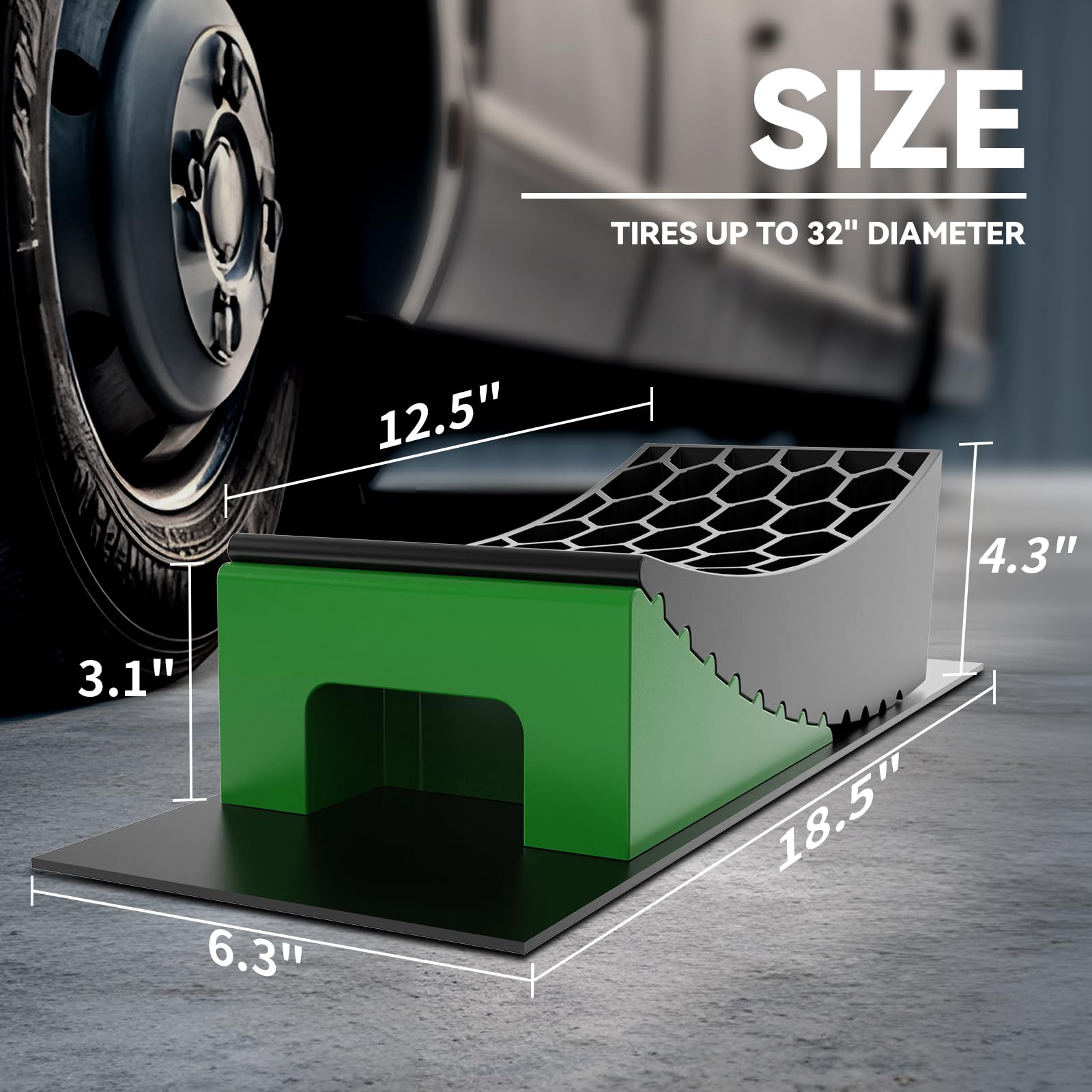 RVMATE camper levelers with chocks provide solid wheel support