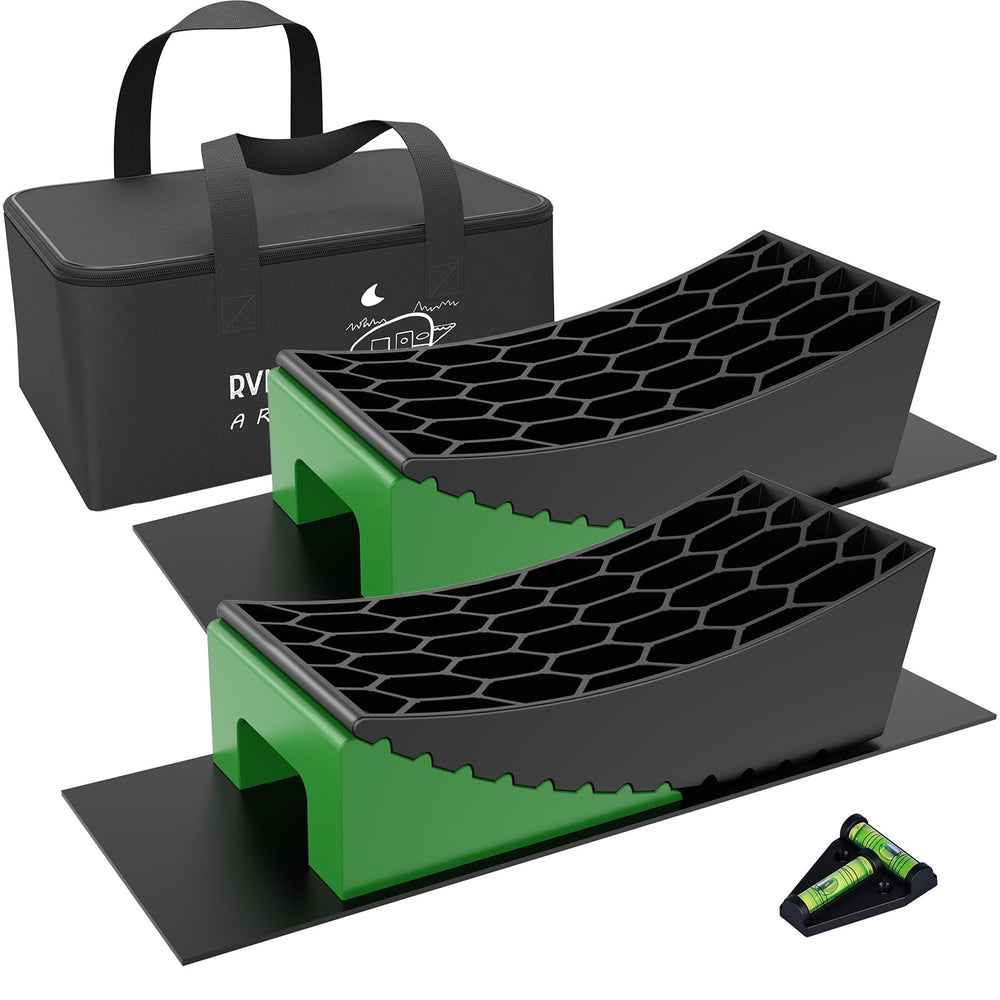 RVMATE Camper curved leveler adjusts height for stable ground leveling
