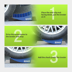 RVMATE rubber grip mats prevent slipping between levelers and ground.
