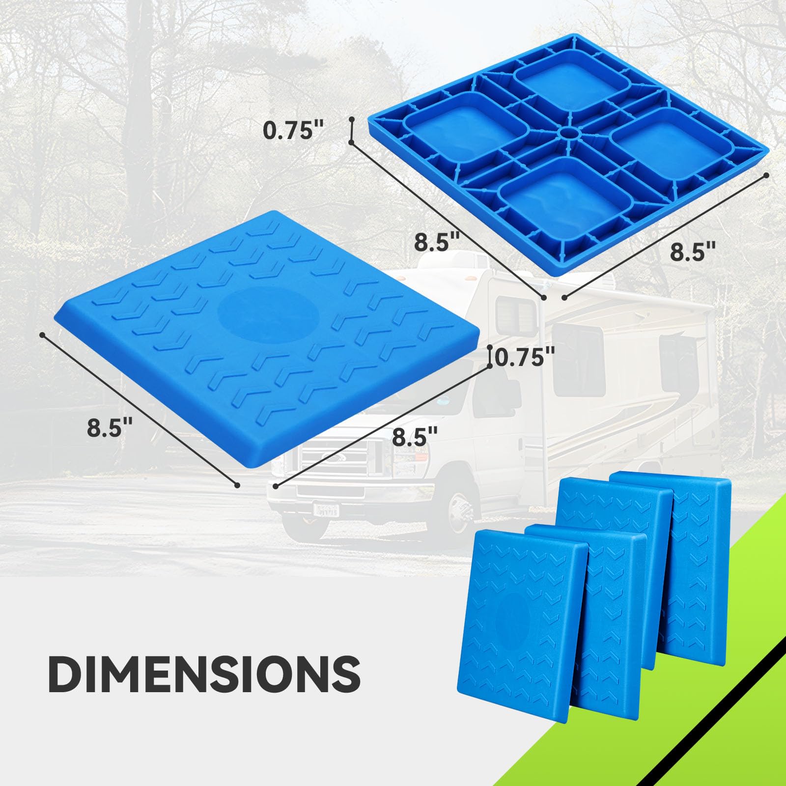 RVMATE top cover shows interlocking design ensuring centered blocks.