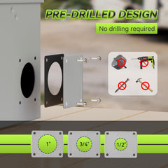 RVMATE removable panels expose wiring for quick setup.