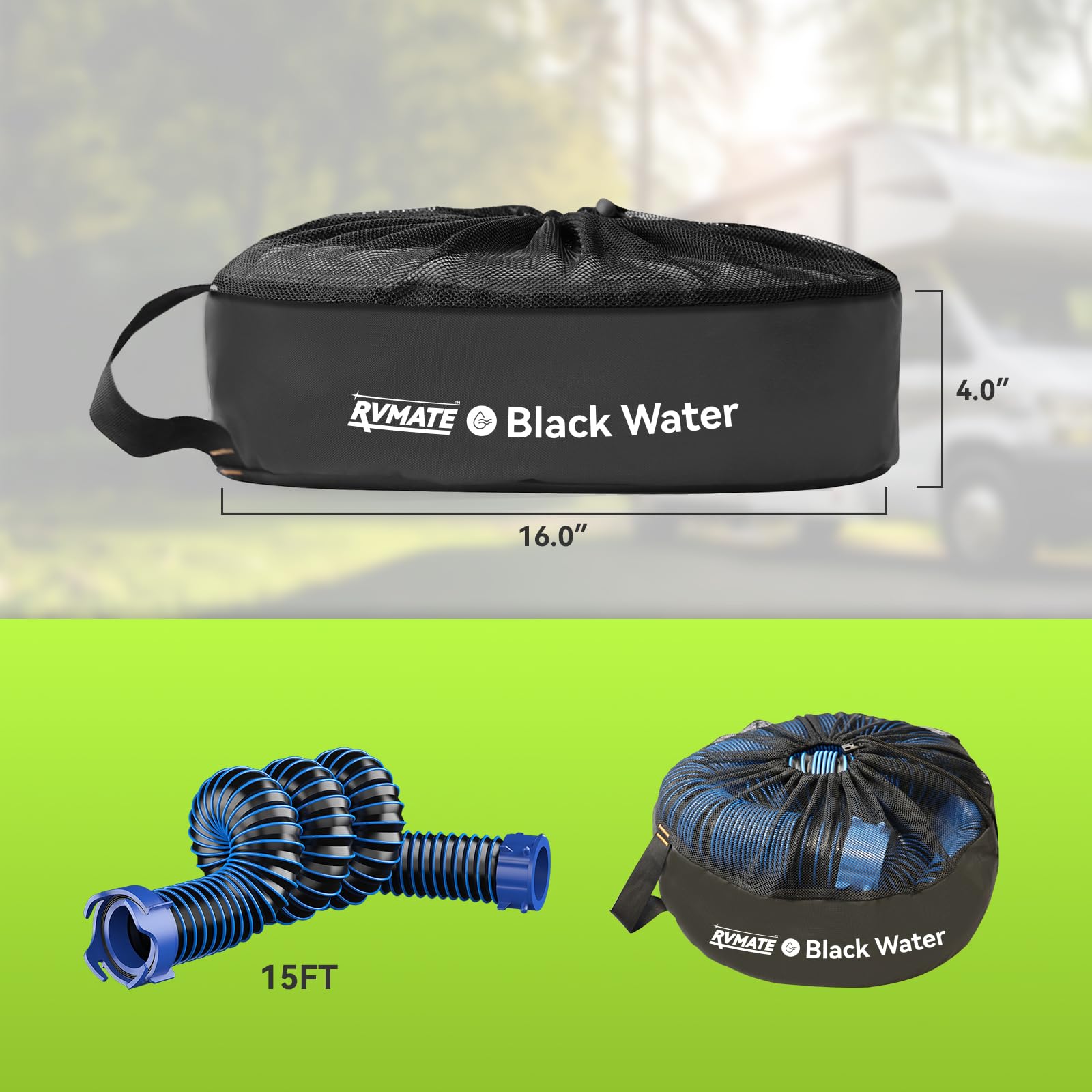 RVMATE RV hose bags durable oxford material withstands outdoor use.
