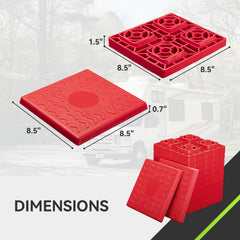 RVMATE RV leveling blocks interlocking design for secure leveling