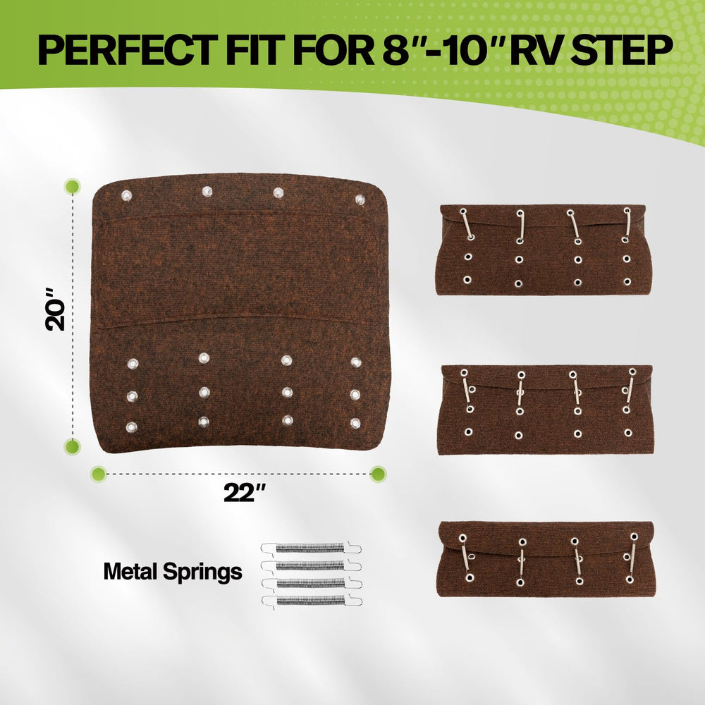RVMATE three-pack packaging highlights versatile RV step coverage