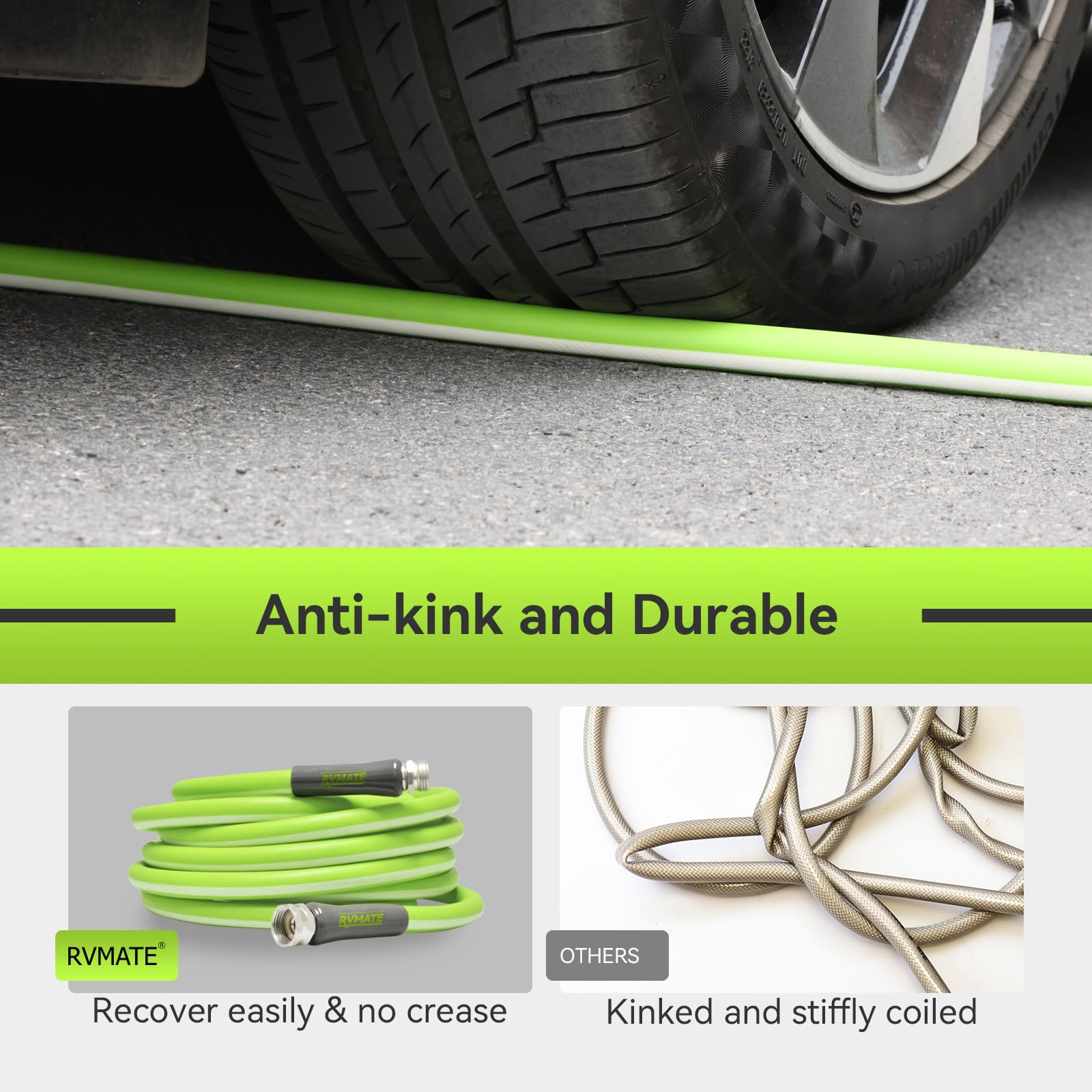 RVMATE three-layer polymer hose resists kinks for steady flow