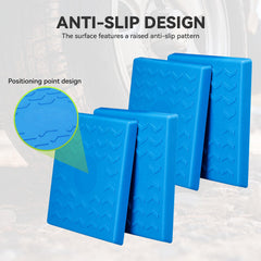 RVMATE anti-slip top surface helps prevent tire slippage.