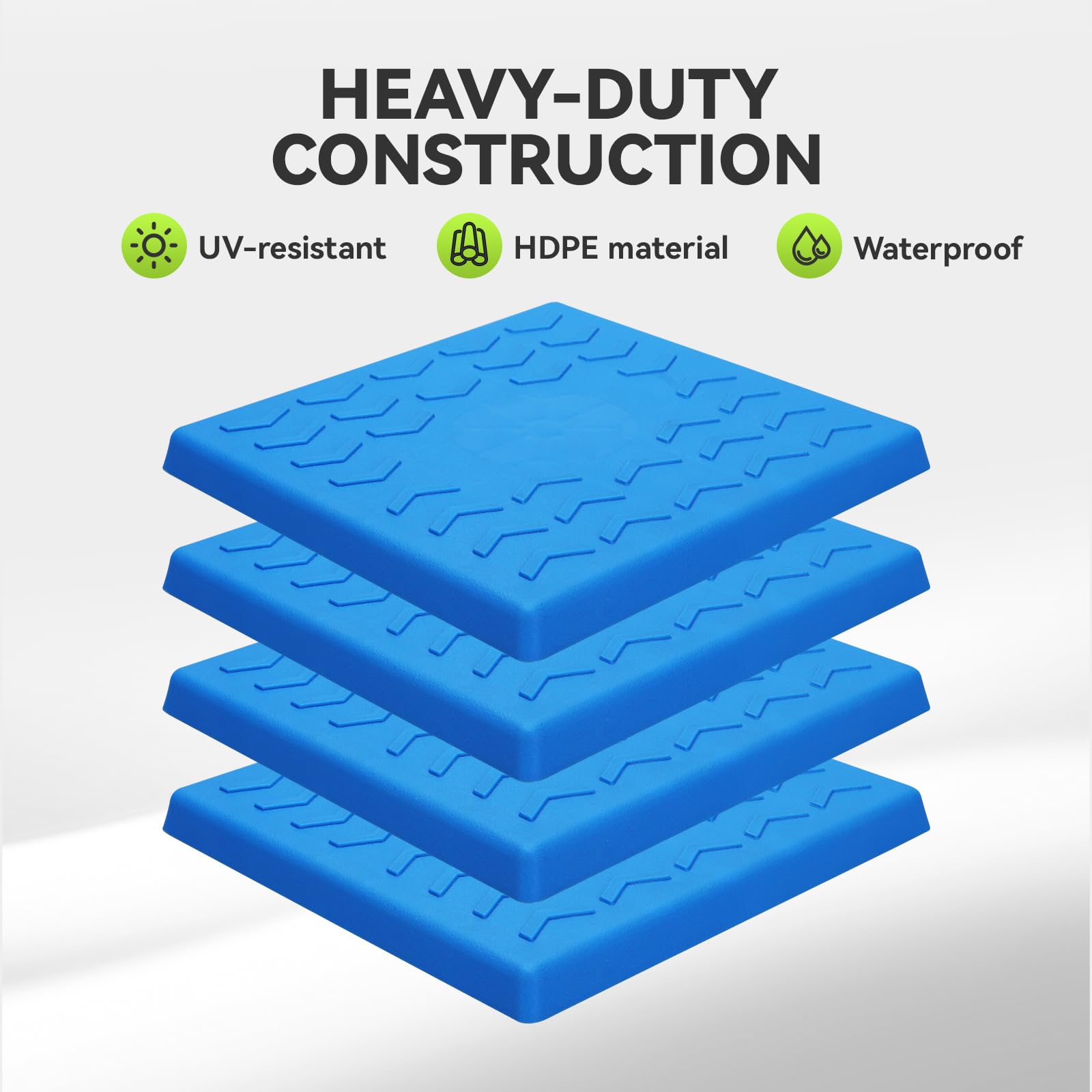 RVMATE positioning guide centers tire contact on the block.