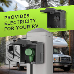 RVMATE TT-30R inside wiring compartment enables tidy setup.