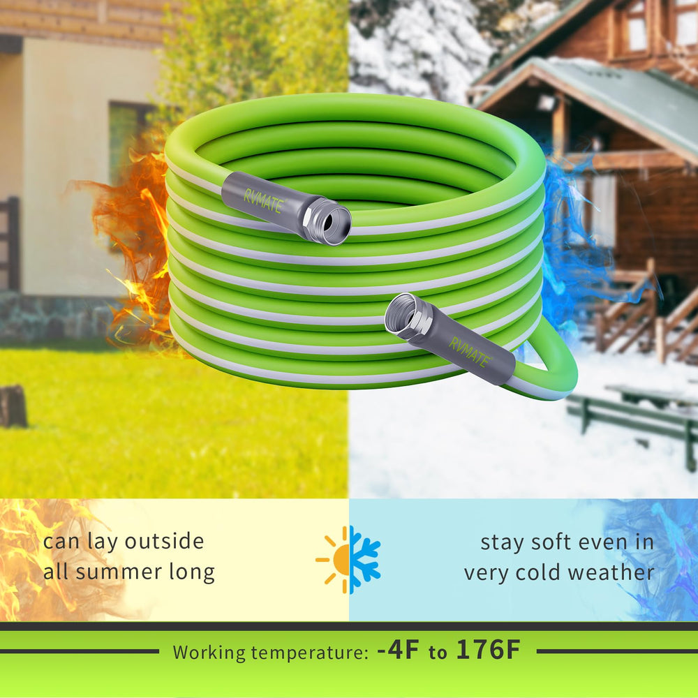 RVMATE UV-resistant hose stays flexible in sun and heat