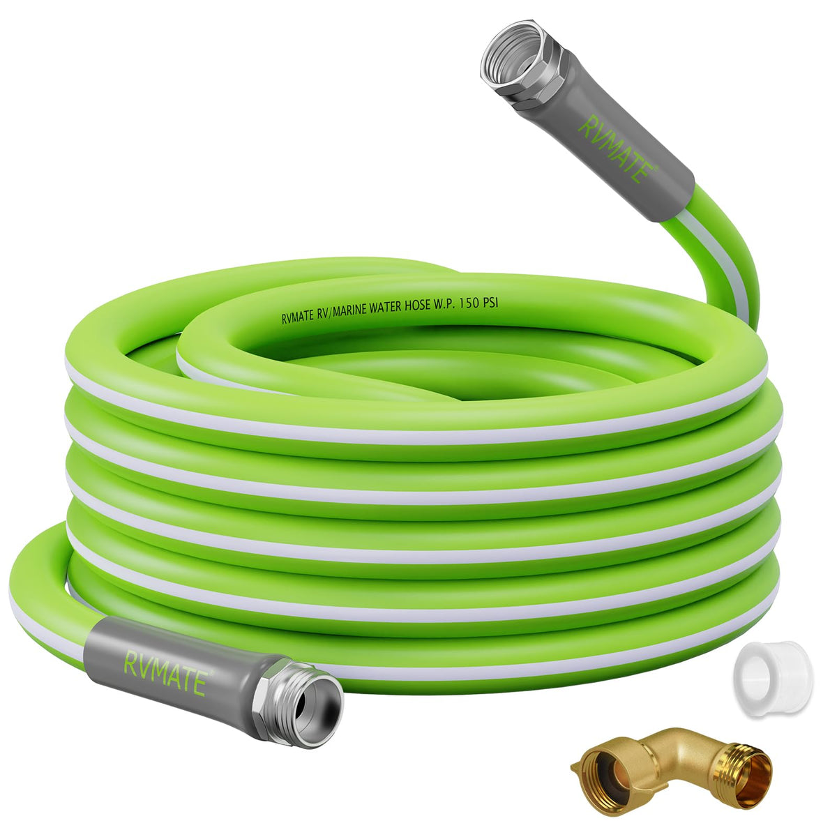 RVMATE water hose 35ft with 5/8 inch ID for RV hookups, smooth water flow.