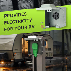 RVMATE waterproof enclosure protecting wiring in outdoor environments.