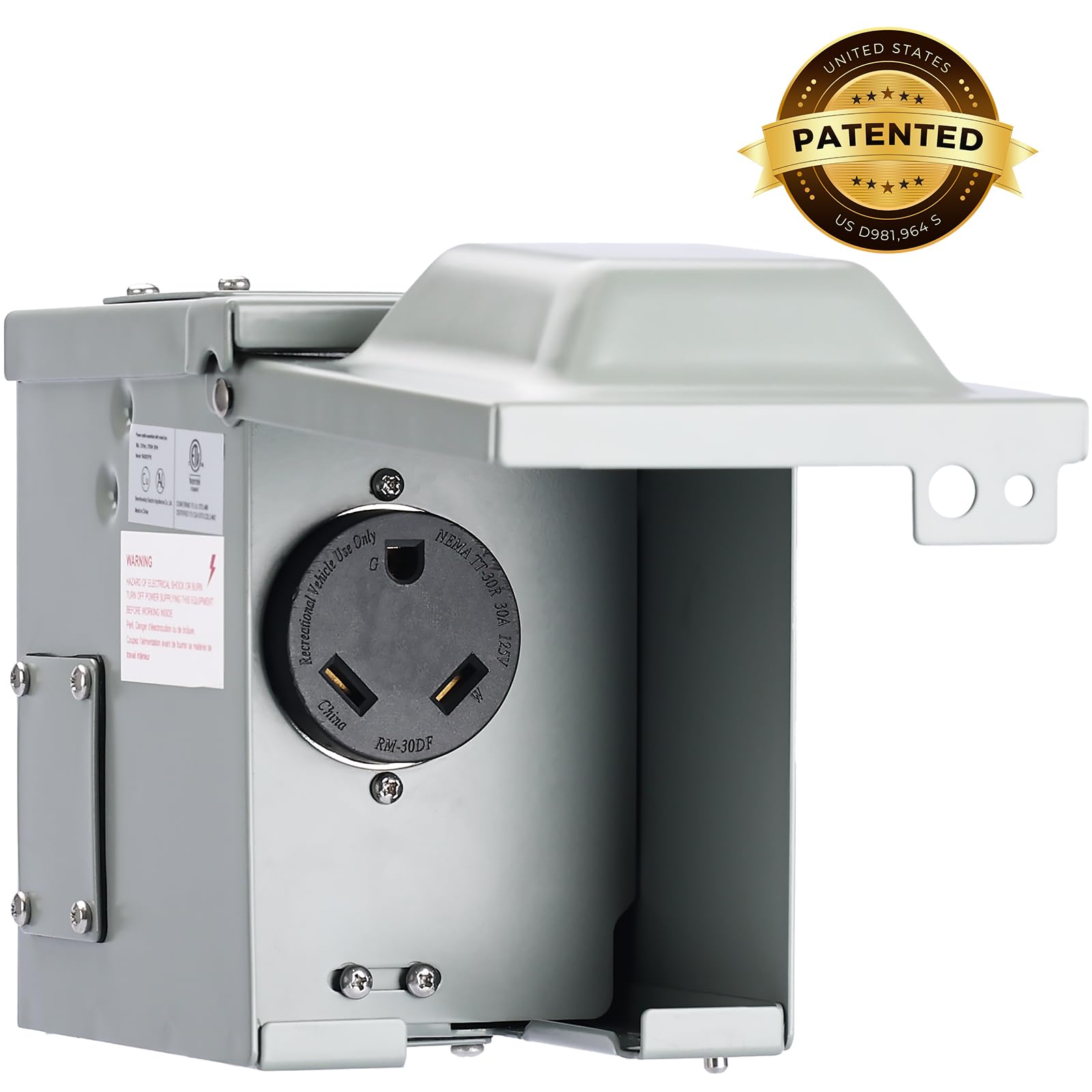 RVMATE weatherproof, rustproof outlet box designed for campers.