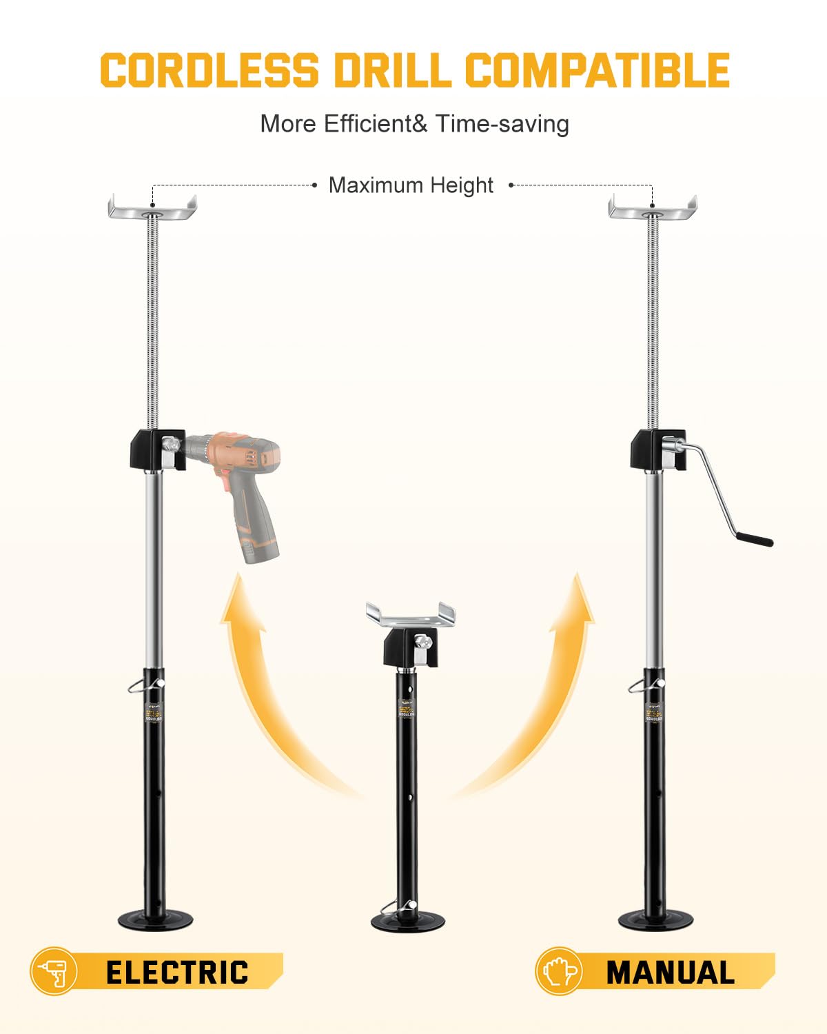 RVSHARK 3-level adjustable base ensures an exact fit for your camper.