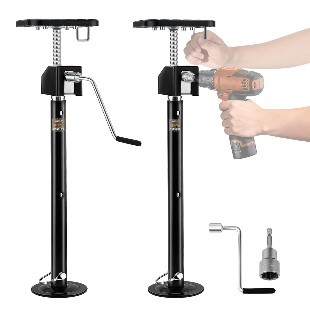 RVSHARK camper stabilizers help reduce rocking on uneven ground
