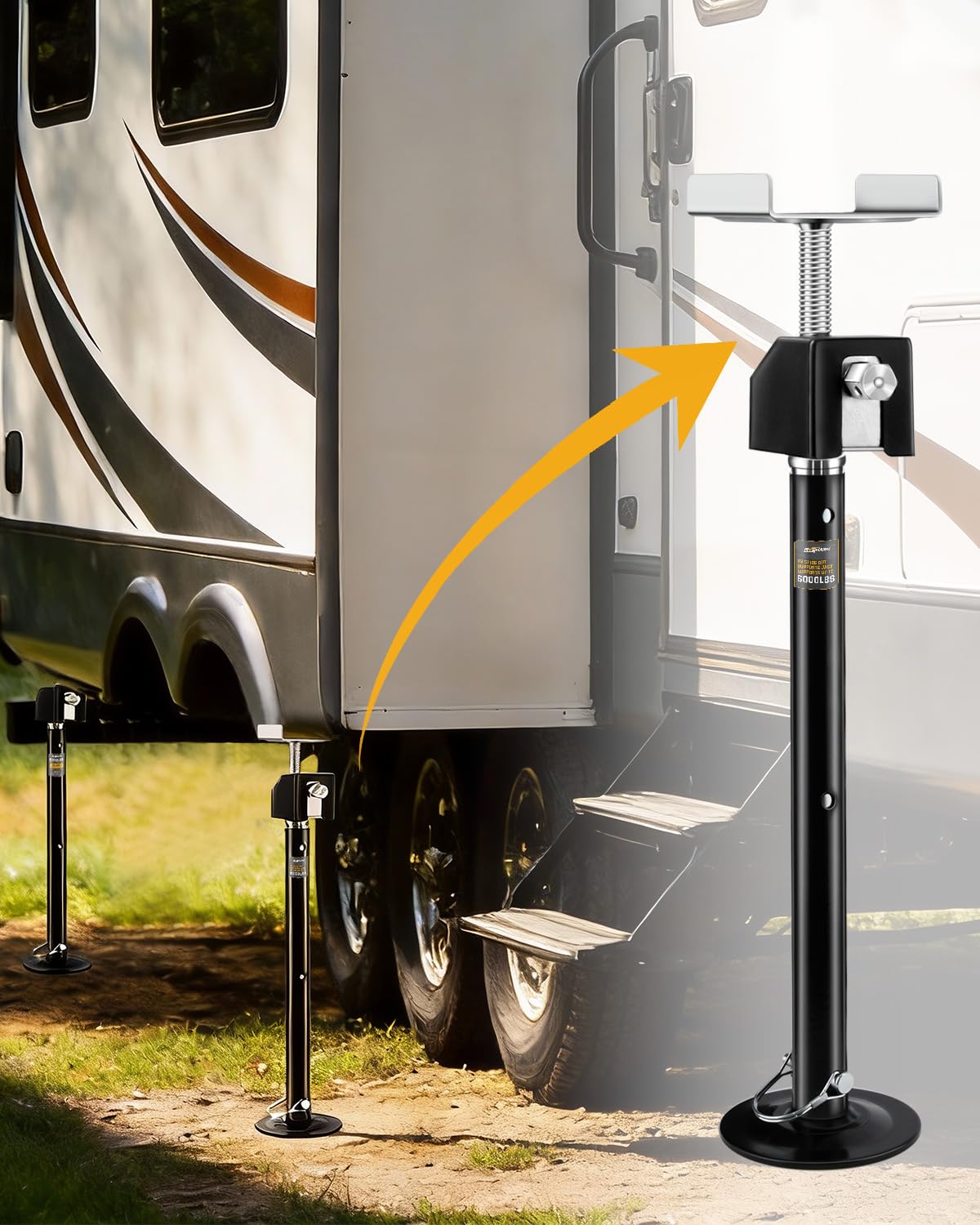 RVSHARK included accessories include handle and drill socket for easy setup.