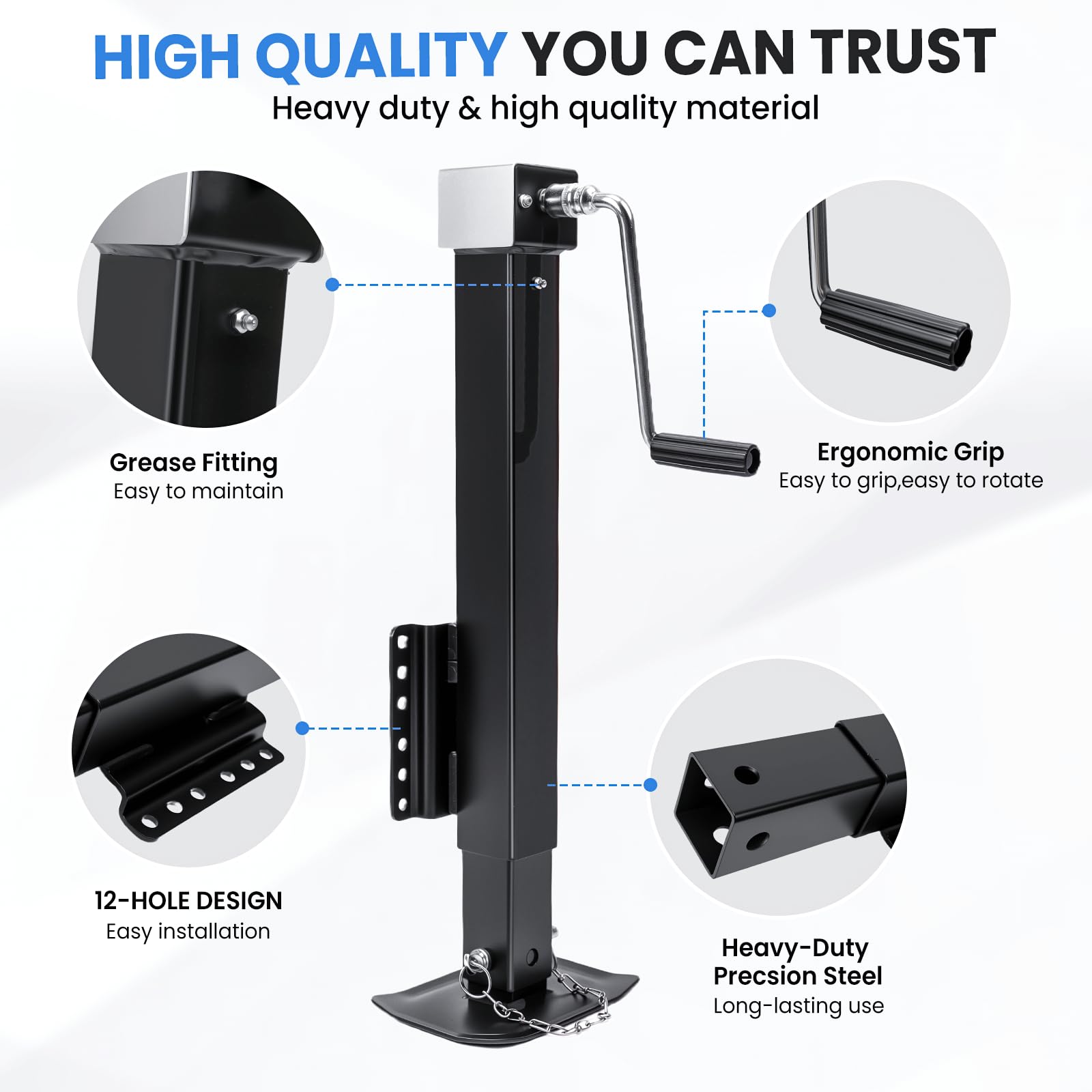 RVSNAIL easy-install design allows fast mounting on your trailer tongue.