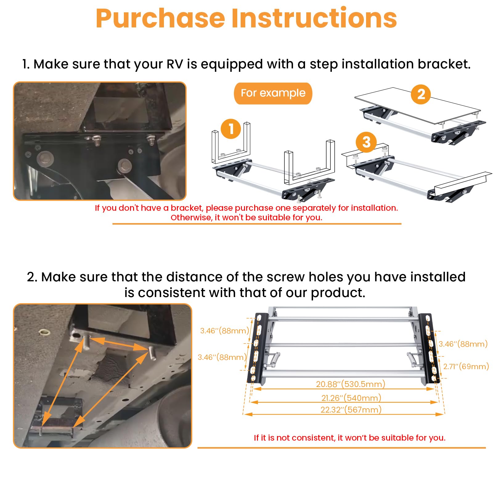RVSNAIL RV Steps anti-slip treads provide reliable grip in wet conditions.