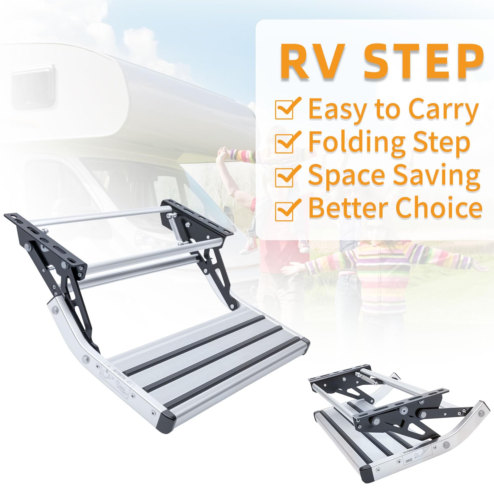 RVSNAIL RV Steps ideal for RVs, trailers, and campers on the go.