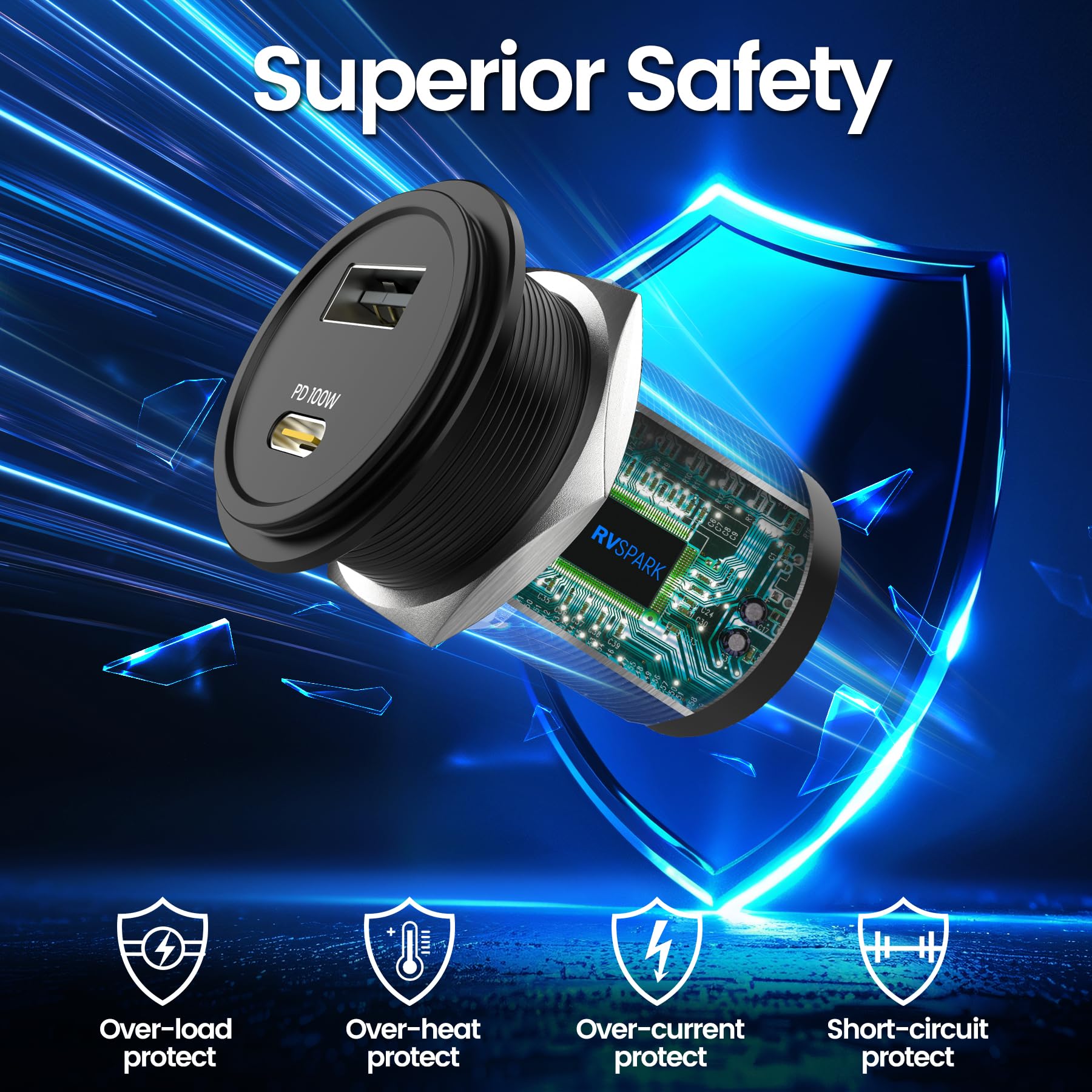 RVSPARK all-aluminum chassis emphasizes rugged durability in demanding settings.