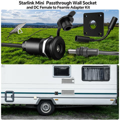 RVSPARK aluminum DC connector provides secure power to Starlink Mini during mobile adventures.