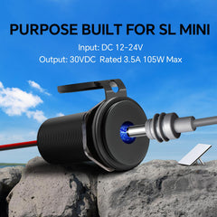 RVSpark Starlink Mini IP67 waterproof cover protecting the unit in rain