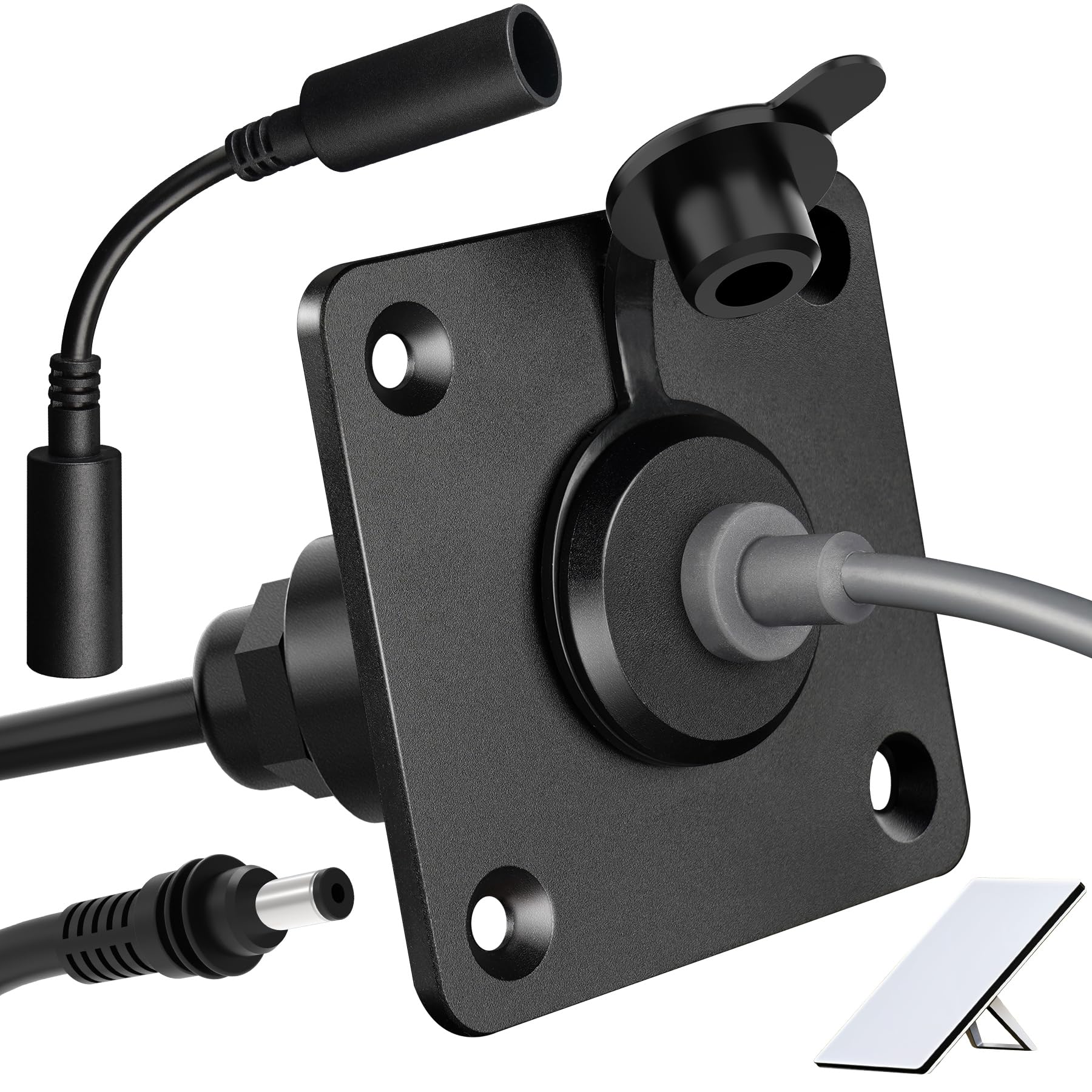 RVSPARK waterproof pass-through kit for Starlink Mini with rugged aluminum housing ensures durable outdoor connectivity.