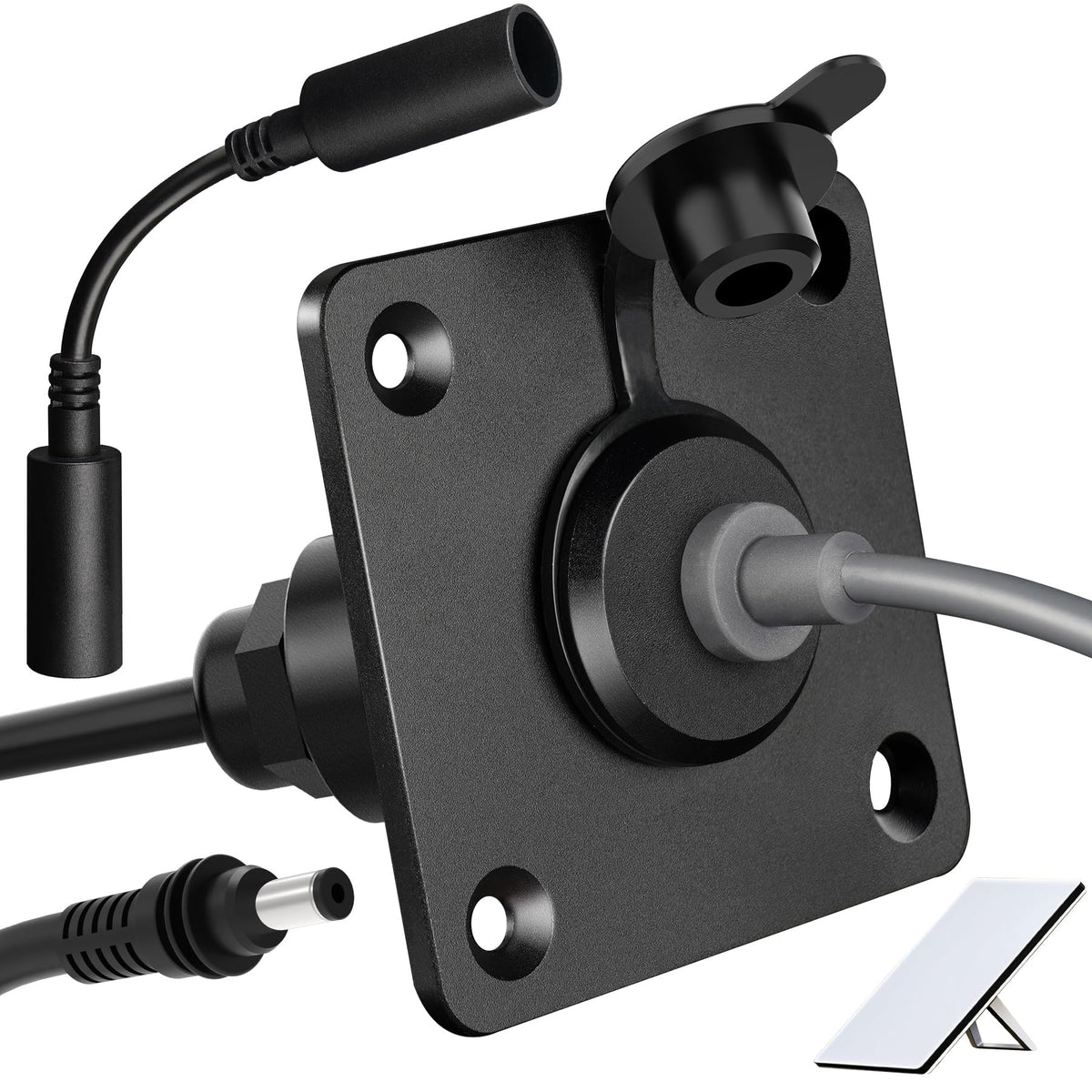 RVSPARK waterproof pass-through kit for Starlink Mini with rugged aluminum housing ensures durable outdoor connectivity.