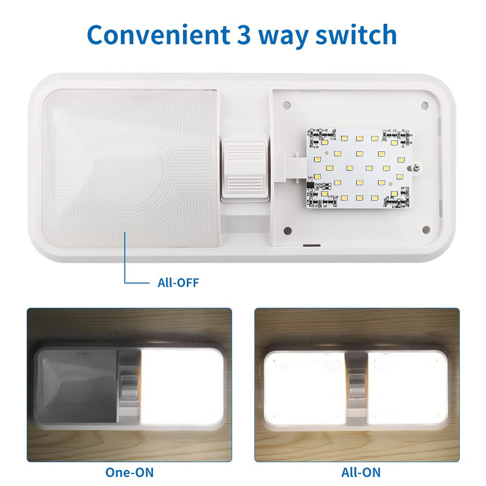 RVZONE 1100 lumen dome light in natural white 4000-4500K