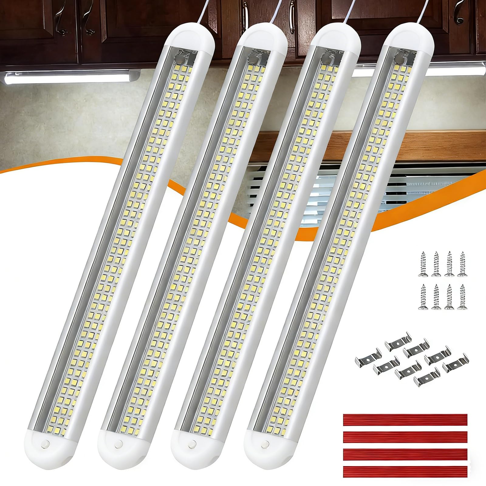 RVZONE 12V LED interior light bar cabinet illumination for tight spaces