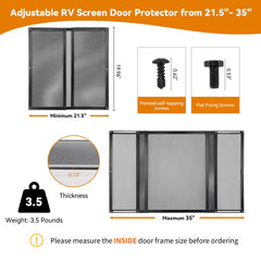 RVZONE Easy Installation with included screws for quick, seamless door protection.