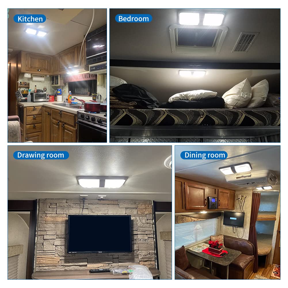 RVZONE energy-efficient 7W LED dome light delivering up to 1100 lumens